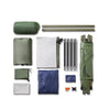 SoBuy OGS32-GR Cort de Camping Pliabil 4 în 1 cu Acoperiș, Sac de Dormit, Saltea Gonflabilă, 1 Persoană, Verde