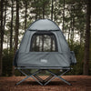 SoBuy OGS32-II-L-HG Cort de Camping în aer liber Cort dublu cu cârlig pentru lampă și genți de depozitare pentru pantofi Corturi 3-în-1 pentru 2 persoane, 193x188x145 cm