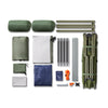 SoBuy OGS32-L-GR Cort de camping 4 în 1 pliabil cu pat supraînălțat, acoperiș, sac de dormit, saltea gonflabilă - 2 persoane - Ideal pentru drumeții, festivaluri și aer liber