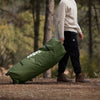 SoBuy OGS32-L-GR Cort de camping 4 în 1 pliabil cu pat supraînălțat, acoperiș, sac de dormit, saltea gonflabilă - 2 persoane - Ideal pentru drumeții, festivaluri și aer liber