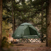 SoBuy OGS32-L-GR Cort de camping 4 în 1 pliabil cu pat supraînălțat, acoperiș, sac de dormit, saltea gonflabilă - 2 persoane - Ideal pentru drumeții, festivaluri și aer liber