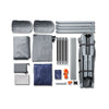 SoBuy OGS32-L-HG Cort de camping pliabil 4 în 1 cu acoperiș, sac de dormit, saltea gonflabilă, 2 persoane, gri