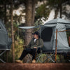 SoBuy OGS32-L-HG Cort de camping pliabil 4 în 1 cu acoperiș, sac de dormit, saltea gonflabilă, 2 persoane, gri