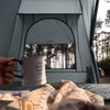 SoBuy OGS32-L-HG Cort de camping pliabil 4 în 1 cu acoperiș, sac de dormit, saltea gonflabilă, 2 persoane, gri