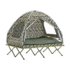 SoBuy OGS32-L-TN Cort de camping 4 în 1 pliabil, cu pat supraînălțat, acoperiș, sac de dormit, saltea gonflabilă - 2 persoane - Ideal pentru drumeții, festivaluri și aer liber, L325xP145xH188 cm