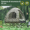 SoBuy Curta de camping cu coting pliabil cu saltea și 1 pungă de dormit maxim 180 kg multicoloră 193x145x188cm OGS32-L-TN