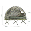 SoBuy OGS32-TN Cort de camping 4 în 1 pliabil cu pat supraînălțat, acoperiș, sac de dormit, saltea gonflabilă -1 persoană - Ideal pentru drumeții, festivaluri și aer liber, L193xP86xH160 cm
