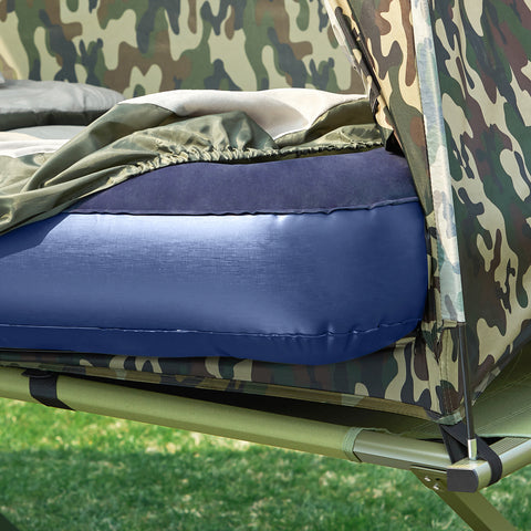 SoBuy Curta de camping cu cotituri pliante cu saltea și 1 sac de dormit maxim ridicat 114 kg multicolore 193x86x160cm OGS32-TN