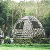 SoBuy OGS32-TN Cort de camping 4 în 1 pliabil cu pat supraînălțat, acoperiș, sac de dormit, saltea gonflabilă -1 persoană - Ideal pentru drumeții, festivaluri și aer liber, L193xP86xH160 cm