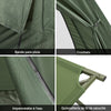 SoBuy OGS32-II-GR Pat de camping Cort de camping în aer liber cu cârlige pentru lampă și buzunare de depozitare pentru încălțăminte Pat de camping 3 în 1, practic