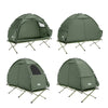 SoBuy OGS32-II-GR Pat de camping Cort de camping în aer liber cu cârlige pentru lampă și buzunare de depozitare pentru încălțăminte Pat de camping 3 în 1, practic