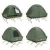 SoBuy OGS32-II-L-GR Cort de camping pentru exterior Cort dublu cu cârlig pentru lampă și genți de depozitare pentru încălțăminte Cort 3 în 1 pentru 2 persoane, 193x188x145 cm