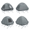 SoBuy OGS32-II-L-HG Cort de Camping în aer liber Cort dublu cu cârlig pentru lampă și genți de depozitare pentru pantofi Corturi 3-în-1 pentru 2 persoane, 193x188x145 cm