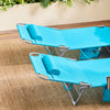 SoBuy OGS35-Bx2 Lot de 2 Transat Jardin Extérieur Pliable Bain de Soleil avec Oreiller Chaise Longue Relax avec Poche Latérale Mobilier de Jardin pour Terrasse Plage Piscine Noir 155x56x81 cm