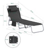 SoBuy OGS35-SCHx2 Lot de 2 Transat Jardin Extérieur Pliable Bain de Soleil avec Oreiller Chaise Longue Relax avec Poche Latérale Mobilier de Jardin pour Terrasse Plage Piscine Noir 155x56x81 cm
