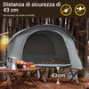 SoBuy Cortul de camping, pătuțul de camping pliabil din aluminiu, călătoria de camping cu acoperiș, pungă de dormit, sarcină maximă 150 kg OGS60-HG