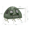 SoBuy Cortina de camping pentru 2 persoane Pat în castello cortul 4 în 1 cu pungă de transport pătuț marraded verde camping Practic 193 x 145 x 185 cm OGS61-L-GR