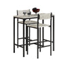 SoBuy OGT03-HG Set Masă Înaltă de Bucătărie 87 cm cu 2 Scaune de Bar – Mobilier Bar Compact Măsuță pentru Spații Mici, Balcon, Living sau Bucătărie – Stil Industrial Lemn și Metal