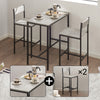 SoBuy OGT03-HG Set Masă Înaltă de Bucătărie 87 cm cu 2 Scaune de Bar – Mobilier Bar Compact Măsuță pentru Spații Mici, Balcon, Living sau Bucătărie – Stil Industrial Lemn și Metal