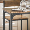 SoBuy OGT03-XL Set Masă Înaltă de Bucătărie 100 cm cu 2 Scaune de Bar – Mobilier Bar Compact Măsuță Înaltă pentru Spații Mici, Balcon, Living sau Bucătărie – Stil Industrial Lemn și Metal