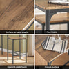 SoBuy OGT03-XL Set Masă Înaltă de Bucătărie 100 cm cu 2 Scaune de Bar – Mobilier Bar Compact Măsuță Înaltă pentru Spații Mici, Balcon, Living sau Bucătărie – Stil Industrial Lemn și Metal