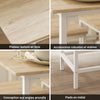 SoBuy OGT11-WN Set 1 Masă + 4 Scaune de Bar Set Masă de Bar Bistrou + 4 Scaune cu Suport pentru Picioare Masă Înaltă Bucătărie