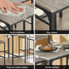 SoBuy OGT14-N Set 1 Masă + 4 Scaune, Set Masă de Bar Bistro + 4 Scaune, Masă Înaltă, Masă Înaltă de Bucătărie, pentru Sufragerie, Bucătărie, Living, Balcon, Natur