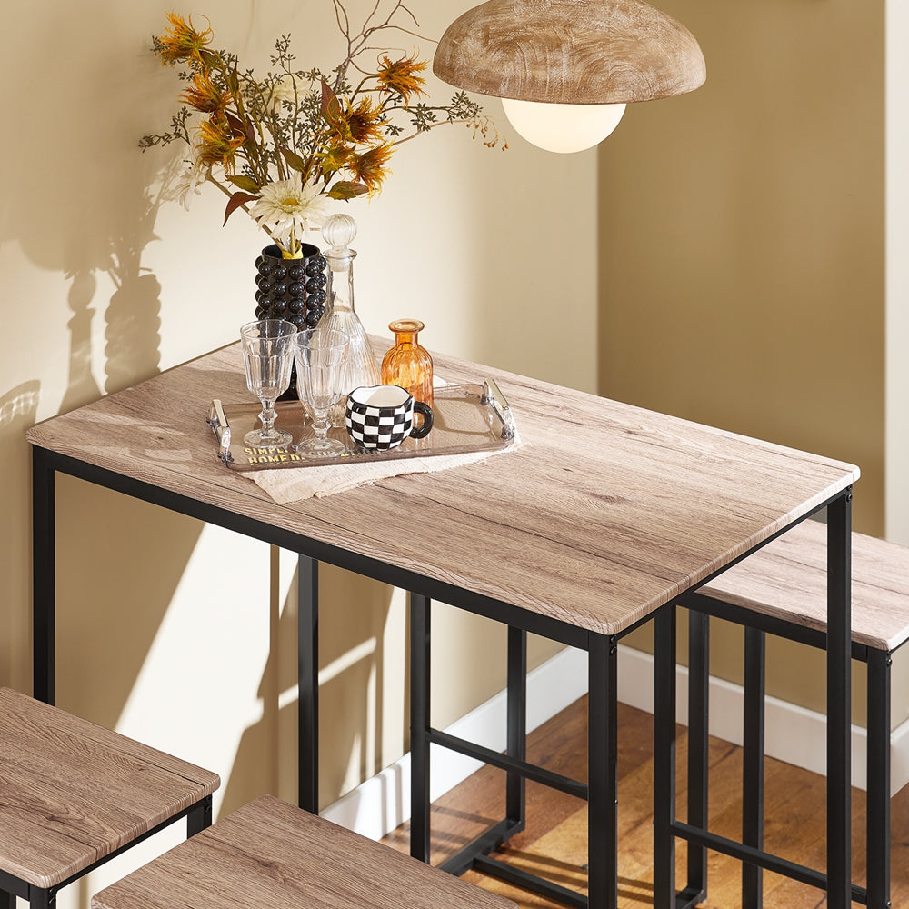 SoBuy OGT15-N Ensemble 1 Table de Bar Bistrot + 4 Tabourets de Bar