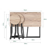 SoBuy OGT18-N Set de 1 Table + 2 Chaises Table à Manger Table de Cuisine