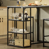SoBuy 3 seturi de masă Tabel cu 2 scaune, set de mobilier cu balcon, masă înaltă cu 3 rafturi OGT43-HG gri