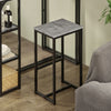 SoBuy 3 seturi de masă Tabel cu 2 scaune, set de mobilier cu balcon, masă înaltă cu 3 rafturi OGT43-HG gri