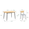 SoBuy OGT52-N Set Masă 5 Piese cu Scaune Confortabile, Set Masă și Scaune 4, Masă de Bucătărie Compactă pentru Spații Mici, Ideală pentru Sufragerie, Bucătărie, Living