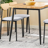 SoBuy OGT52-N Set Masă 5 Piese cu Scaune Confortabile, Set Masă și Scaune 4, Masă de Bucătărie Compactă pentru Spații Mici, Ideală pentru Sufragerie, Bucătărie, Living