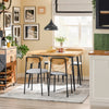 SoBuy OGT52-N Set Masă 5 Piese cu Scaune Confortabile, Set Masă și Scaune 4, Masă de Bucătărie Compactă pentru Spații Mici, Ideală pentru Sufragerie, Bucătărie, Living