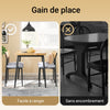SoBuy OGT52-N Set Masă 5 Piese cu Scaune Confortabile, Set Masă și Scaune 4, Masă de Bucătărie Compactă pentru Spații Mici, Ideală pentru Sufragerie, Bucătărie, Living