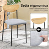 SoBuy OGT52-N Masă Drust Set 5 bucăți cu 4 scaune confortabile, masă de bucătărie compactă pentru spații mici, masă cu scaune ideale pentru sufragerie, bucătărie, living, balcon și mobilier extern