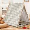 SoBuy Curtaine de joc Copii perdele indiene cu 2 uși și o fereastră OSS02-HG Grey Toy Curtain