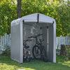 SoBuy SDA11-SIL Prelată de înlocuire pentru șopron de grădină, Cabană de grădină impermeabilă de exterior, adăpost pentru motociclete, Garaj pentru biciclete și unelte, Adăpost pentru biciclete, Depozitare, Argintiu, 120x176x163cm