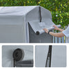 Sobuy Pânză de rezervă pentru garaj pentru mașină în aer liber, perdea pentru bicicletă, casă de grădină, cutie de motociclete impermeabile, mașini pentru mașini, motociclete și unelte, argint, 120x176x163 cm, SDA11-SIL