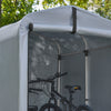 SoBuy SDA12-SIL Prelată de înlocuire pentru șopron de grădină, șopron de grădină exterior impermeabil, adăpost pentru motociclete, garaj pentru biciclete și unelte, adăpost pentru biciclete, depozitare și stocare, argintiu, 159x219x165cm