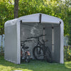 SoBuy SDA12-SIL Prelată de înlocuire pentru șopron de grădină, șopron de grădină exterior impermeabil, adăpost pentru motociclete, garaj pentru biciclete și unelte, adăpost pentru biciclete, depozitare și stocare, argintiu, 159x219x165cm