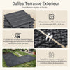 Prévente SoBuy SDA15-HG Dalles Terrasse Extérieur Clipsables 35 Pièces – Revêtement Sol Balcon et Jardin, Antidérapant, Gris, 30,5x30,5 cm