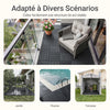 Prévente SoBuy SDA15-HG Dalles Terrasse Extérieur Clipsables 35 Pièces – Revêtement Sol Balcon et Jardin, Antidérapant, Gris, 30,5x30,5 cm