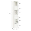SoBuy STR10-W Dulap înalt pentru baie, Dulap de depozitare, Dulap de sine stătător cu 2 uși și 2 sertare, Alb 33x24x188cm