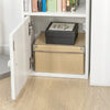 SoBuy STR10-W Dulap înalt pentru baie, Dulap de depozitare, Dulap de sine stătător cu 2 uși și 2 sertare, Alb 33x24x188cm