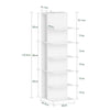 SoBuy STR14-W Étagère Murale Blanche 5 Niveaux – Bibliothèque de Rangement à 5 Plateaux pour Bureau et Salon – 30×32,5×110,5 cm, Charge 45 kg