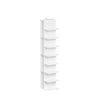 SoBuy STR14-H-W Bibliothèque Colonne Étroite 7 Niveaux – Meuble de Rangement en Bois, Étagère Blanche – 30×32,5×146,8 cm, Charge 60 kg