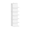 SoBuy STR14-W Étagère Murale Blanche 5 Niveaux – Bibliothèque de Rangement à 5 Plateaux pour Bureau et Salon – 30×32,5×110,5 cm, Charge 45 kg