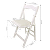 SoBuy FST06-W Chaise pliante en bois avec assise rembourrée, Chaise pliable pour Cuisine