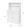 SoBuy Bucătărie pentru bucătărie mobilă Credenza cu vitrină albă L90*P40*A148 CM, FSB26-W